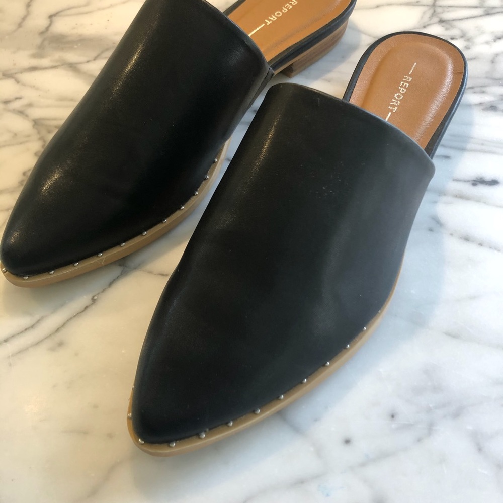 Bkack studded slides/ mules